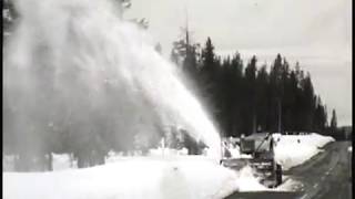 Old Rotary Snow Plow on Diamond Lake Highway between Medford and Roseburg Oregon 1965